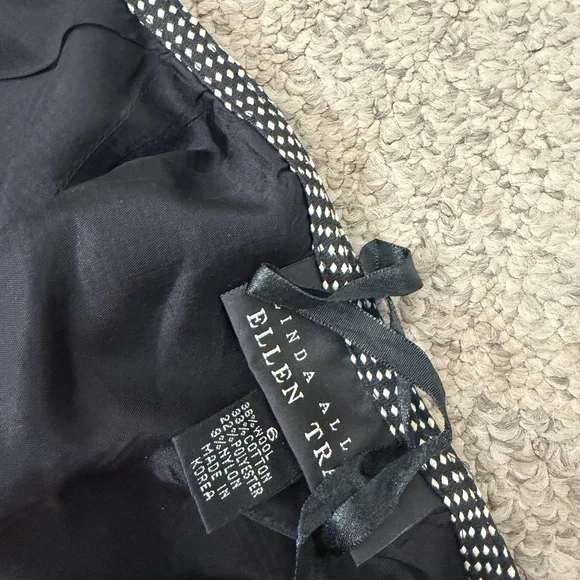 Ellen Tracy Black White Polka Dot Pencil Skirt Sz 6 Work Office - Picture 3 of 6